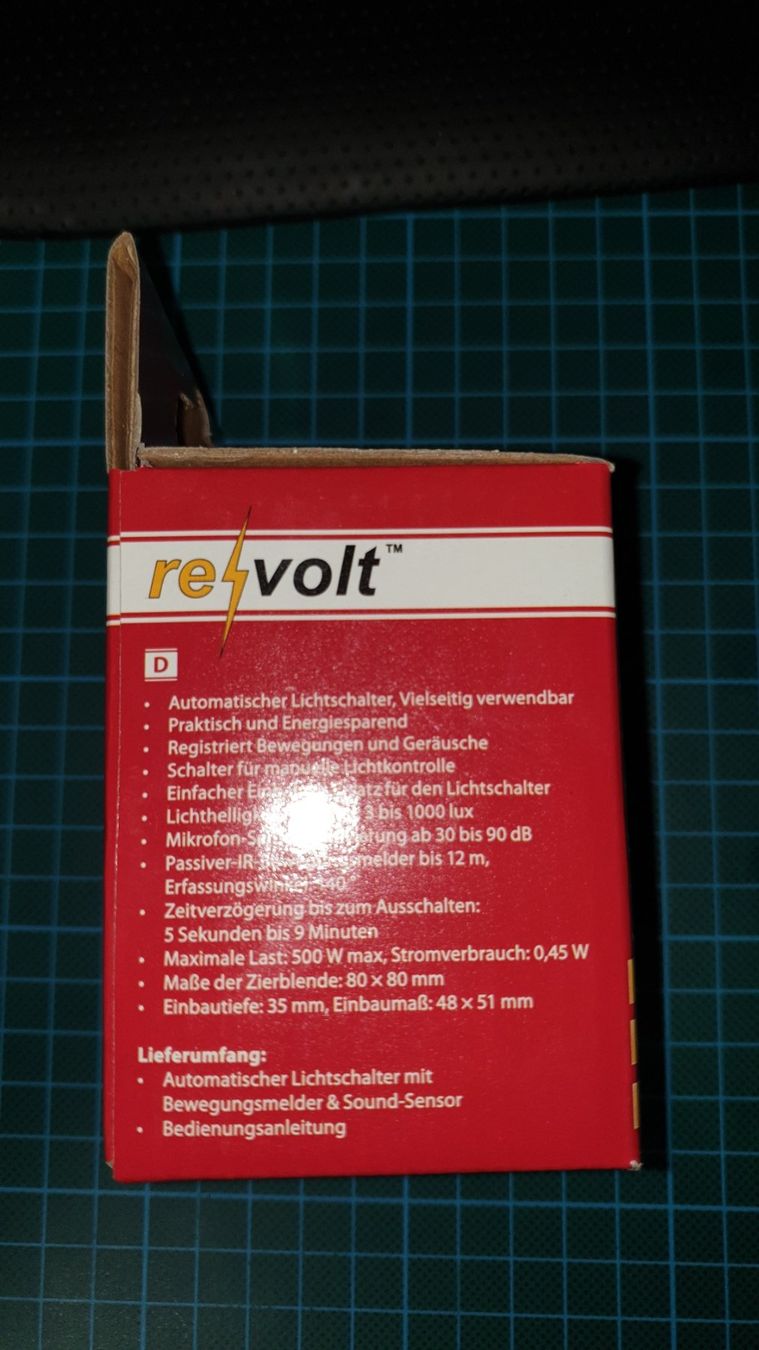 Schalter: Automat. Lichtschalter mit Bewegungsmelder + Sound-Sensor – Neu und originalverpackt aus Bütschwil von ed_9606 2
