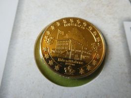 Schweiz, vergoldete Medaillle PP 30 mm - Hörnlihütte/Matterh