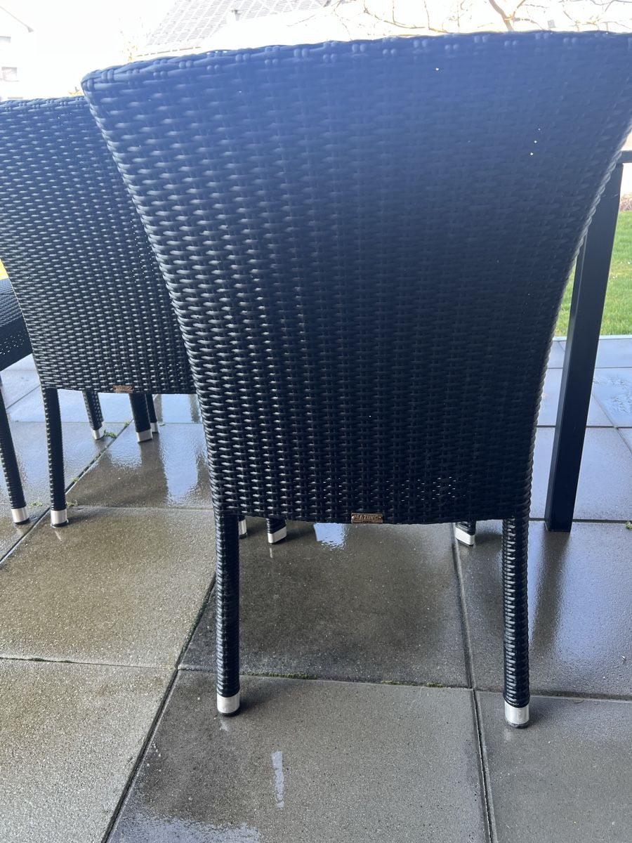 Set de table et chaises: Grosse Gartentischgruppe Granitplatte mit 6 Stühlen – D'occasion à Wetzikon ZH par man_2pd5 8