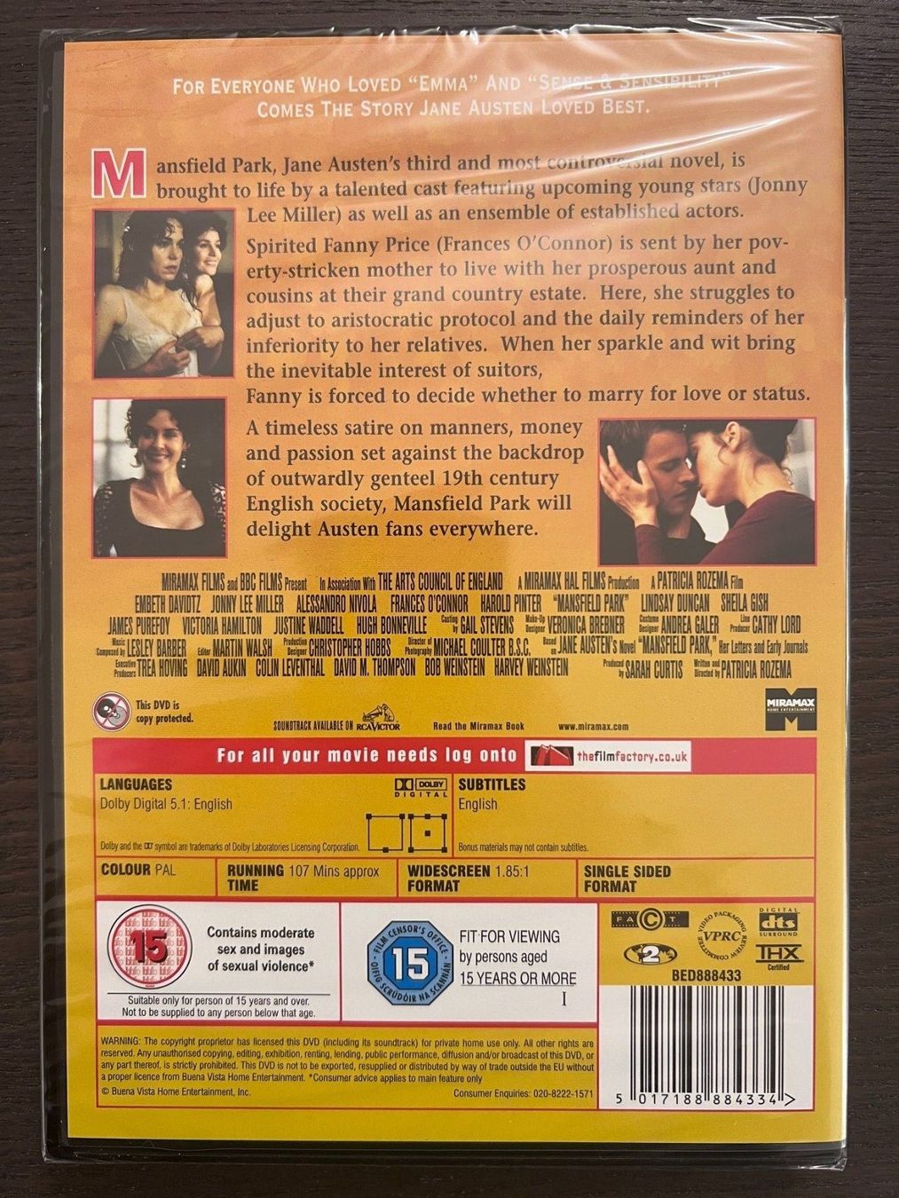 Tutti i DVDs: Mansfield Park ( Englisch ) – Nuovo e nell'imballaggio originale da Zürich venduto da FilmFreunde 1