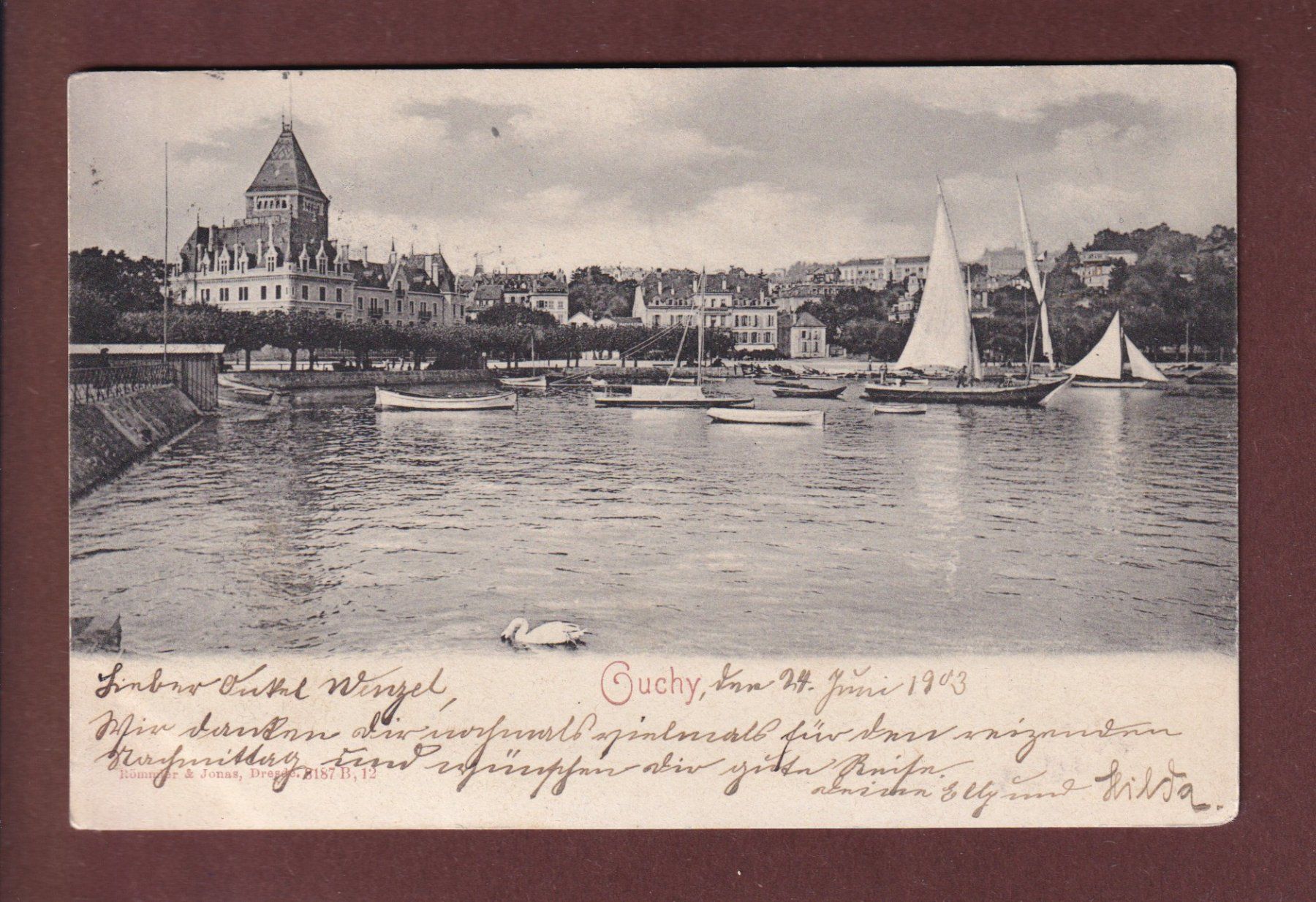 Cartes postales: LAUSANNE - Ouchy - 1903 – D'occasion à Pully par nicecards