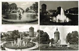 4 AK Mannheim Wasserturm Friedrichsplatz