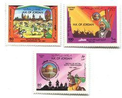 Briefmarken "Schlacht bei Hattin". Jordanien.