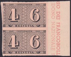 1943, W15 (Luxussblatt) Bogenausschnitt postfrisch **