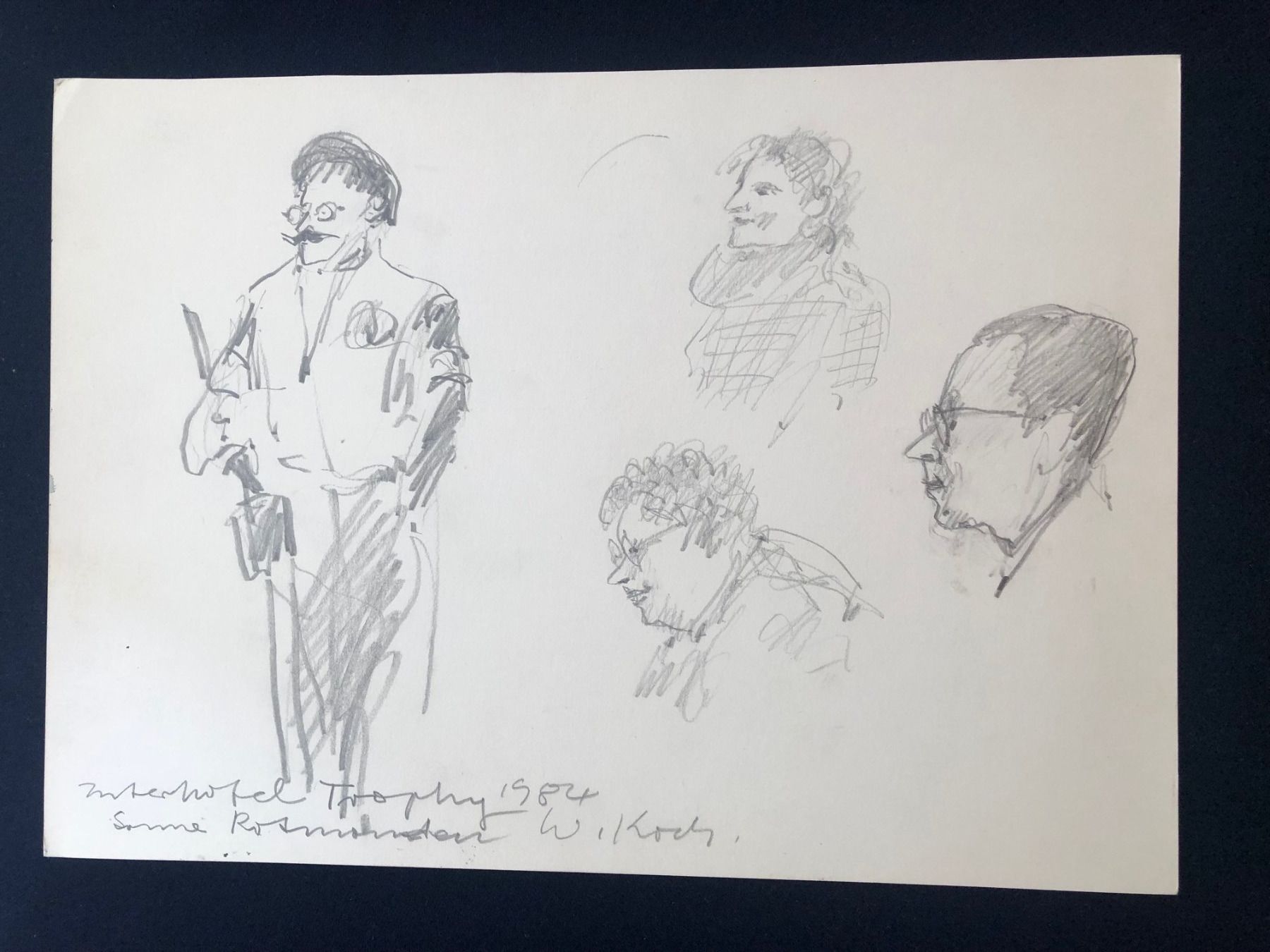Gemälde: Willi Koch - drei Original Bleistift Studien 1982 - 1984 – Gebraucht aus Wolfertswil von Schorsch3 2