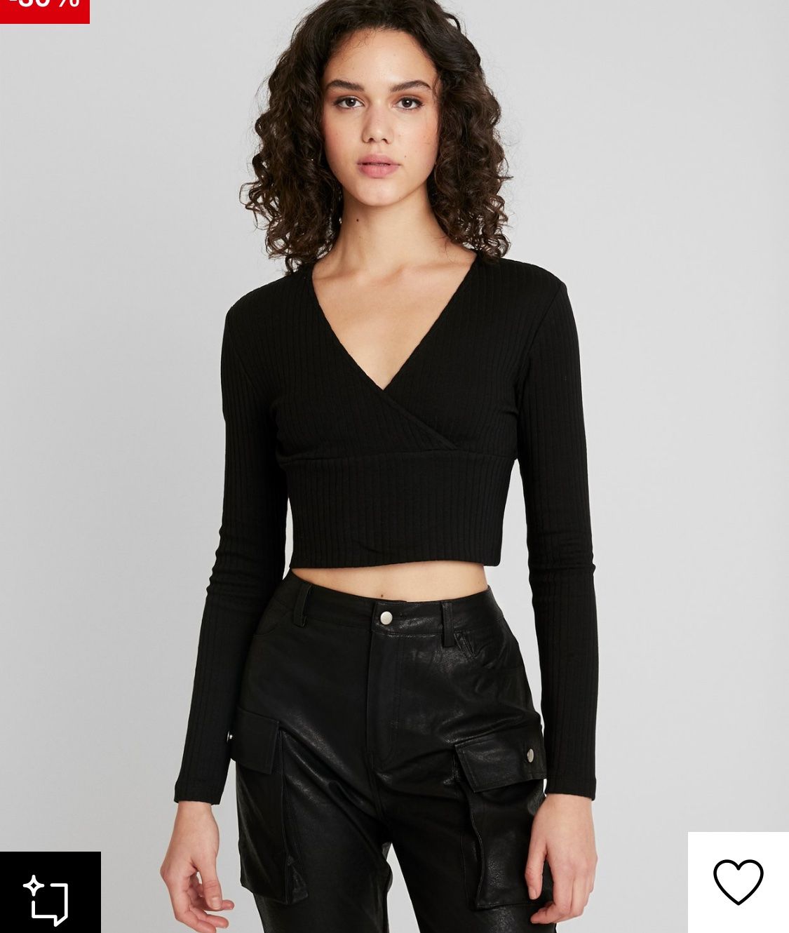 Top: Langarm crop top Gr.M ab 1.- Franken – Usato da Gränichen venduto da cat_lady 5
