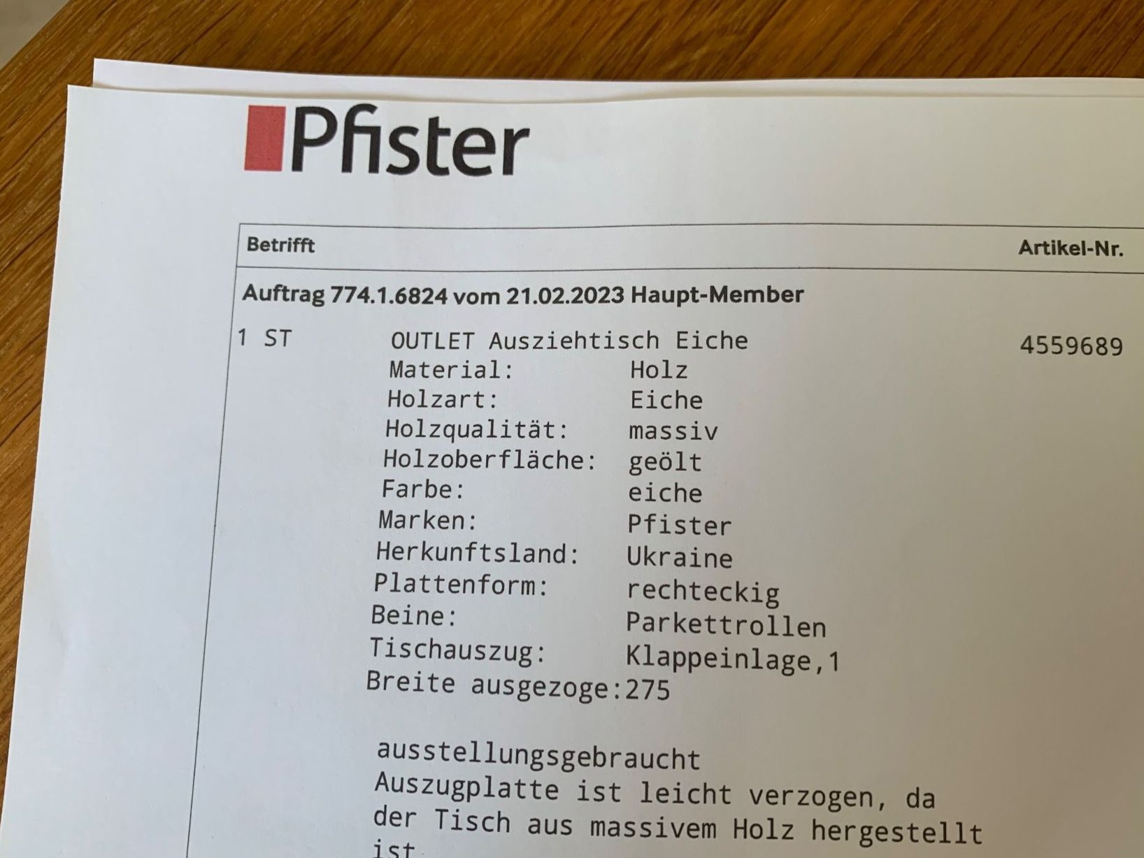 Pfister Tavoli: Massivtisch aus Eiche! – Usato da Suhr venduto da Sansiveria_86 5