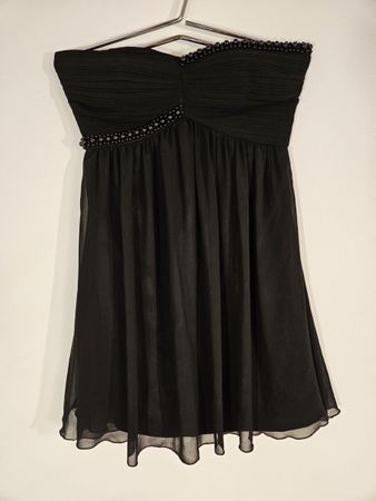 Vera Mont Abendkleid, Gr. 38, schwarz, Bandeaustyle