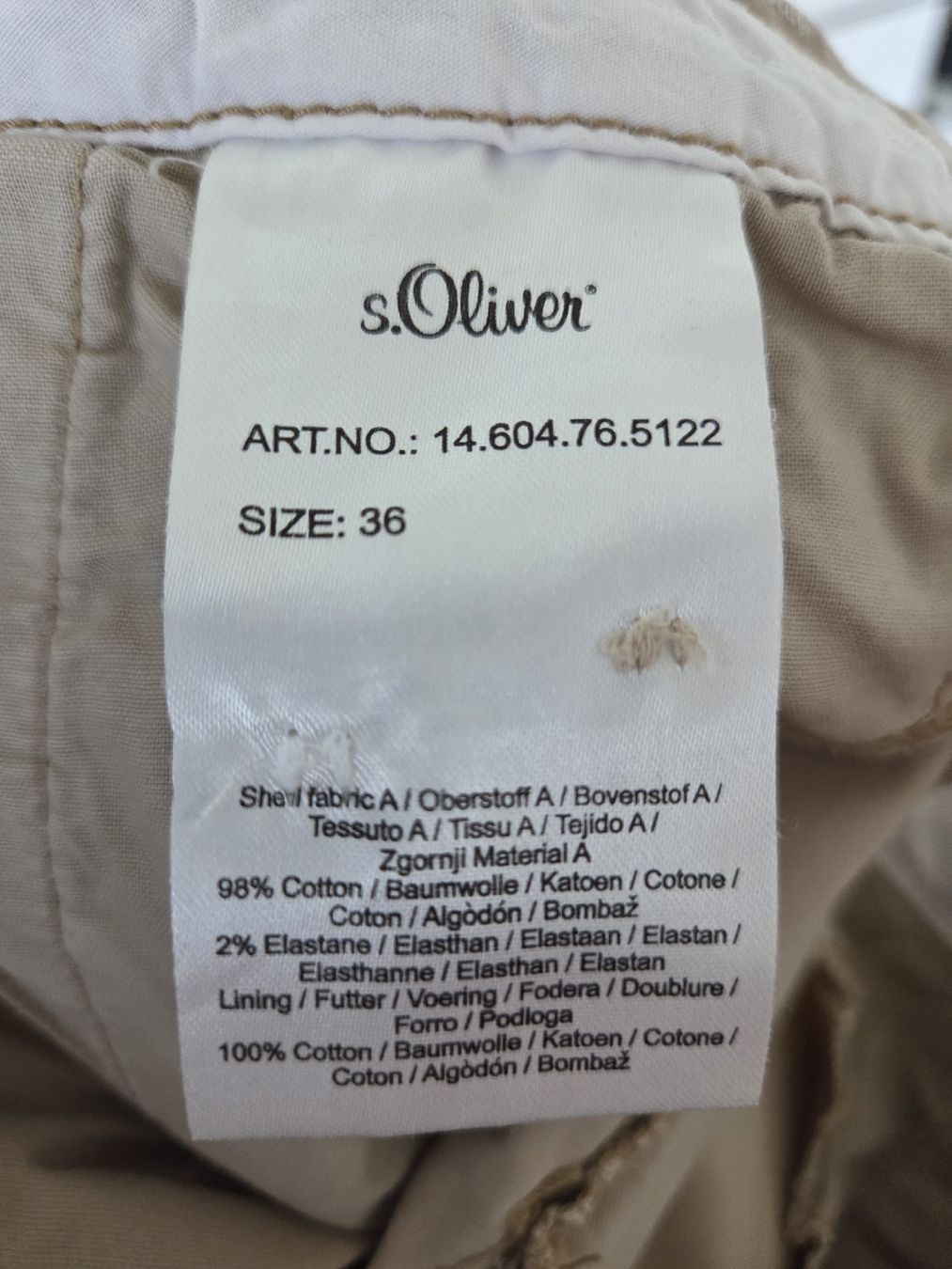 S.Oliver Pantaloni: NEU S.Oliver Bermuda Beige Gr. 36 – Nuovo (secondo la descrizione) da Villars-sur-Glâne venduto da richardette 6