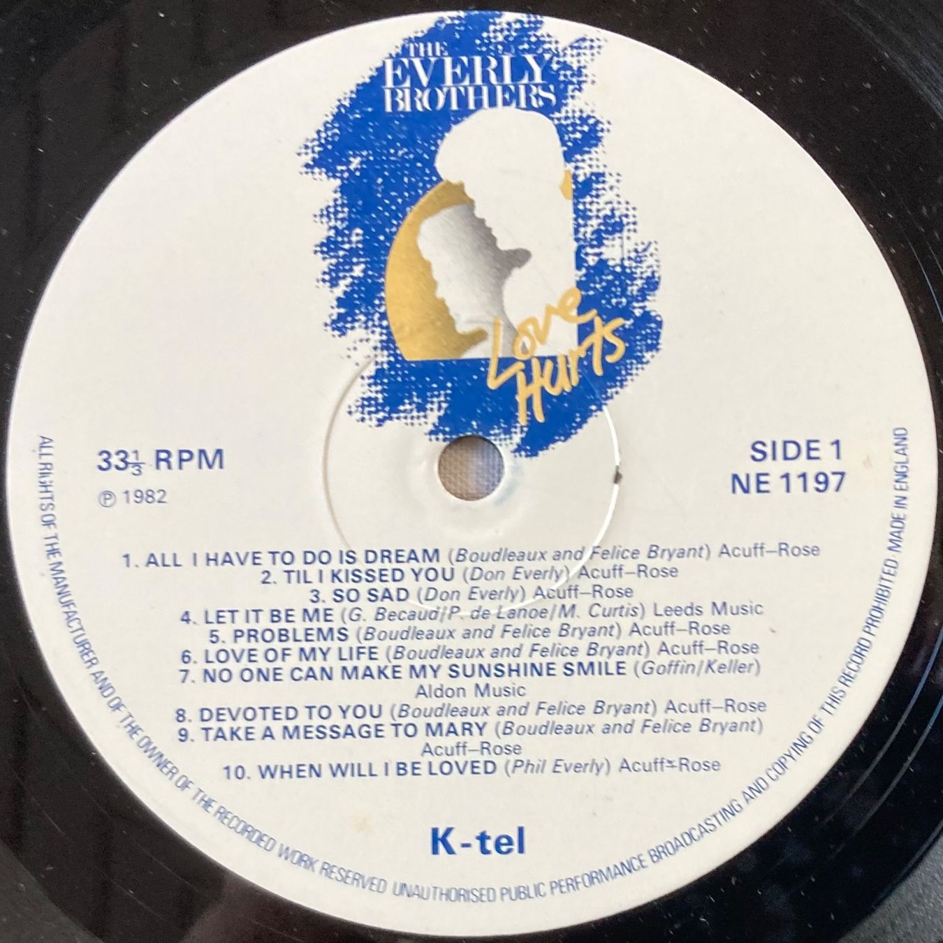 Dischi in vinile: THE EVERLY BROTHERS - LOVE HURTS – Usato da Poliez-Pittet venduto da Newtown-Records 2
