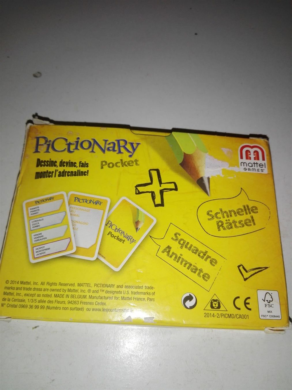 Mattel Giochi: Pictionary Pocket   (De-Fr-It)   -Mattel – Usato da St.Galllen venduto da elkaphone 6