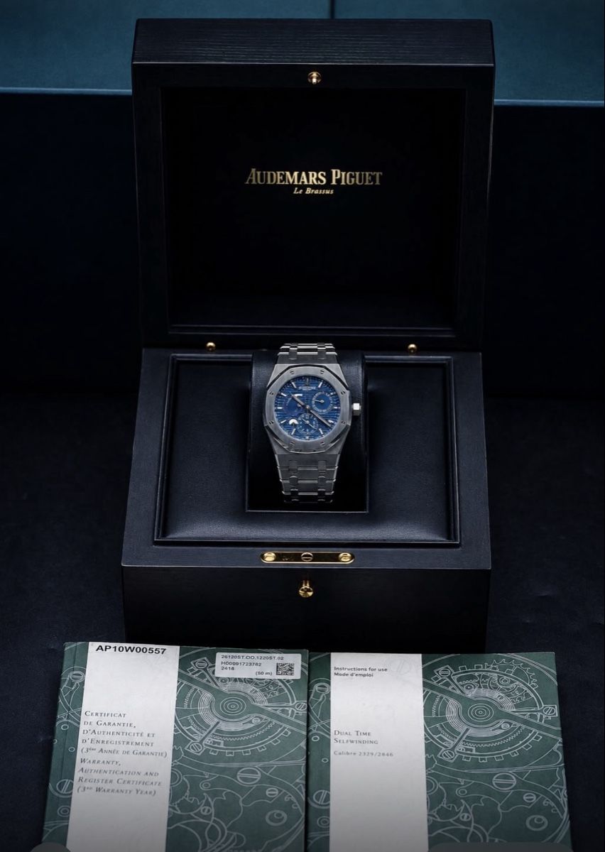 Audemars Piguet Orologi: Wie Neu! AP Dual Time, BLAU – Nuovo (secondo la descrizione) da Chur venduto da lucretiawatches 7