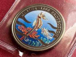 Palau 1 Dollar 1995 unz Seepferdchen Schutz des Meereslebens