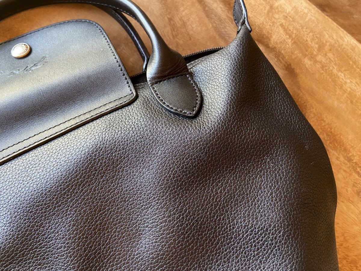 Longchamp Borse da donna: Longchamp Ledertasche Cuir, schwarz, zeitlos klassisch – Usato da Oberbuchsiten venduto da Muskatellerchen 6