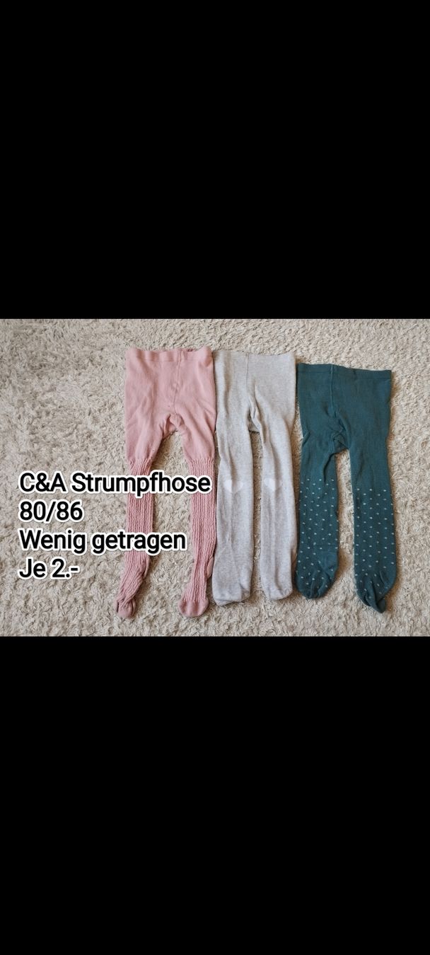 Calze & Collant: 3 C&A Strumpfhosen Gr. 80/86 – Nuovo (secondo la descrizione) da Wangs venduto da Gabrill