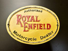 Royal Enfield Schild aus Keramik