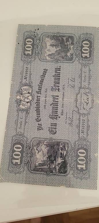 Billets de banque: Billets réplique Franken Grigione 1878 – D'occasion à Vésenaz par emose 2