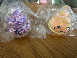 2x Squishies-Stressabbau-Schule-Kiga-Konzentration -3x4 cm