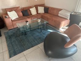 Polstergruppe und Designer Sessel Lounge Chair Leder