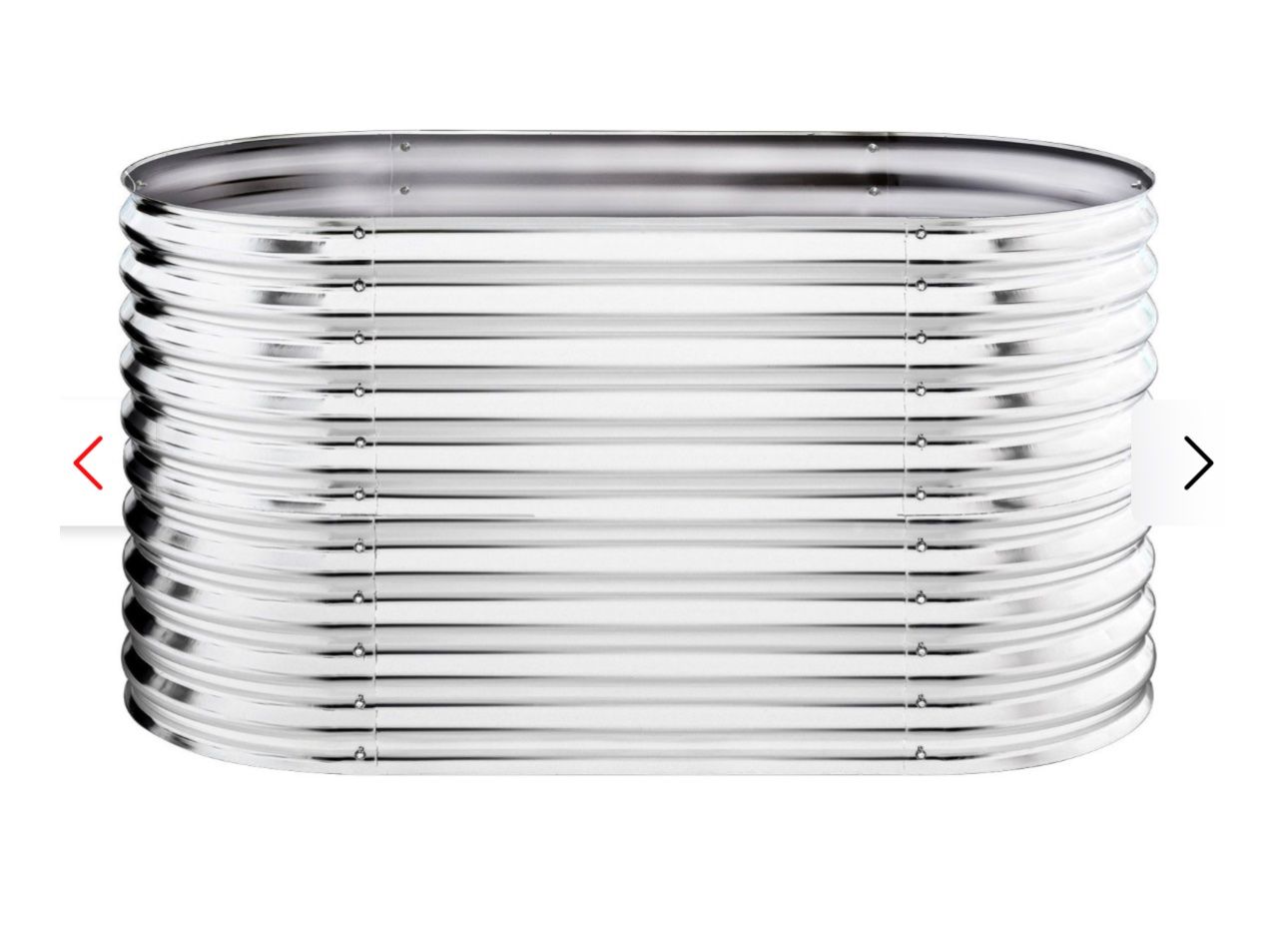 Blumentöpfe: Metall Hochbeet Cornwall Silber oval 161x82x82cm – Neu und originalverpackt aus Amriswil von JaJa-Express 2