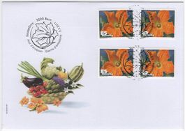 85 Rp. Zucchini Einzelmarken auf illustriertem FDC