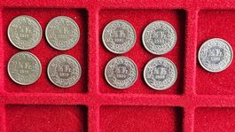 0.50 Rp. 1875 - 1899 9 Stk.