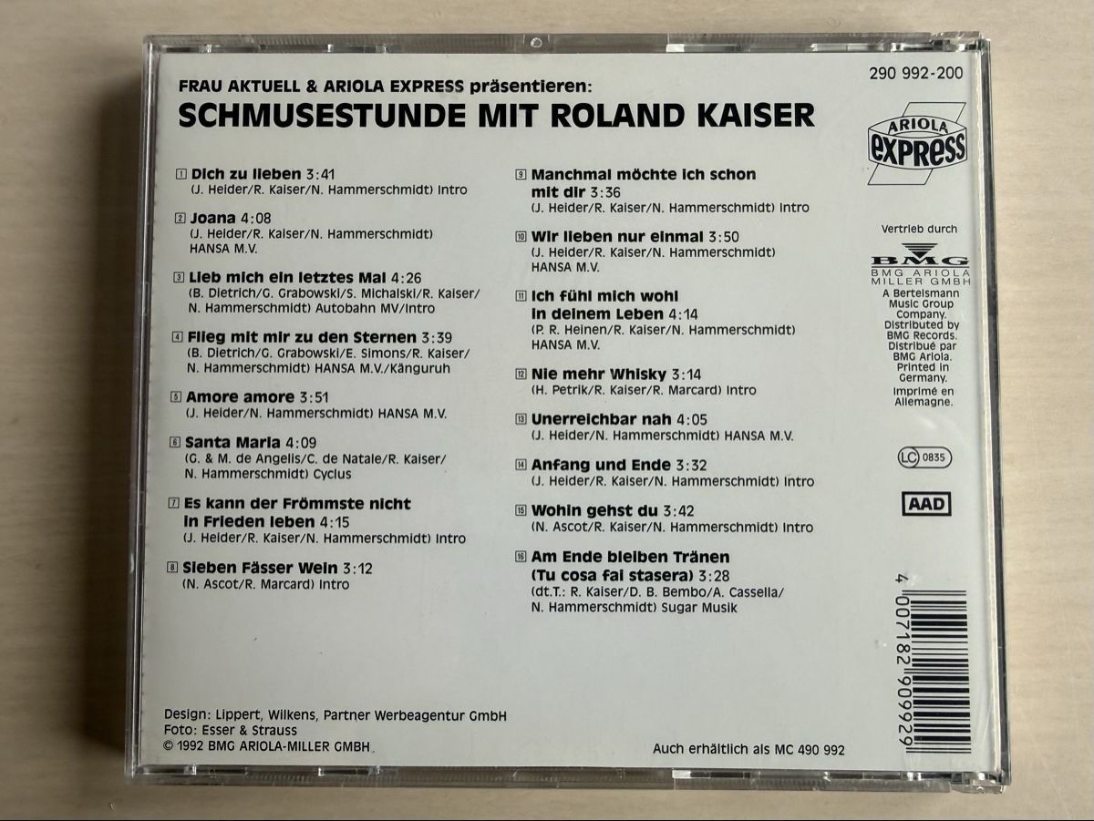 CDs: Schmusestunden mit Roland Kaiser CD – Gebraucht aus Oberried Brienz von Chyara 1