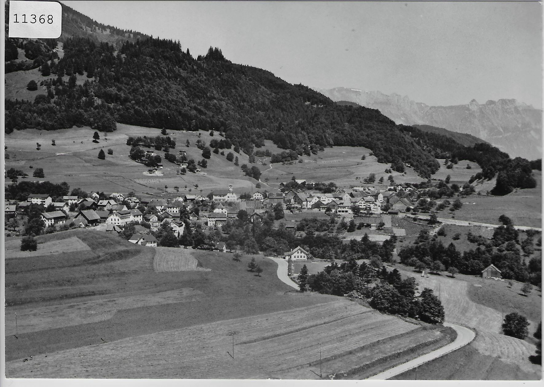 Ansichtskarten: Flugaufnahme Oberschan SG – Antik aus Ettingen von Kartenplanet