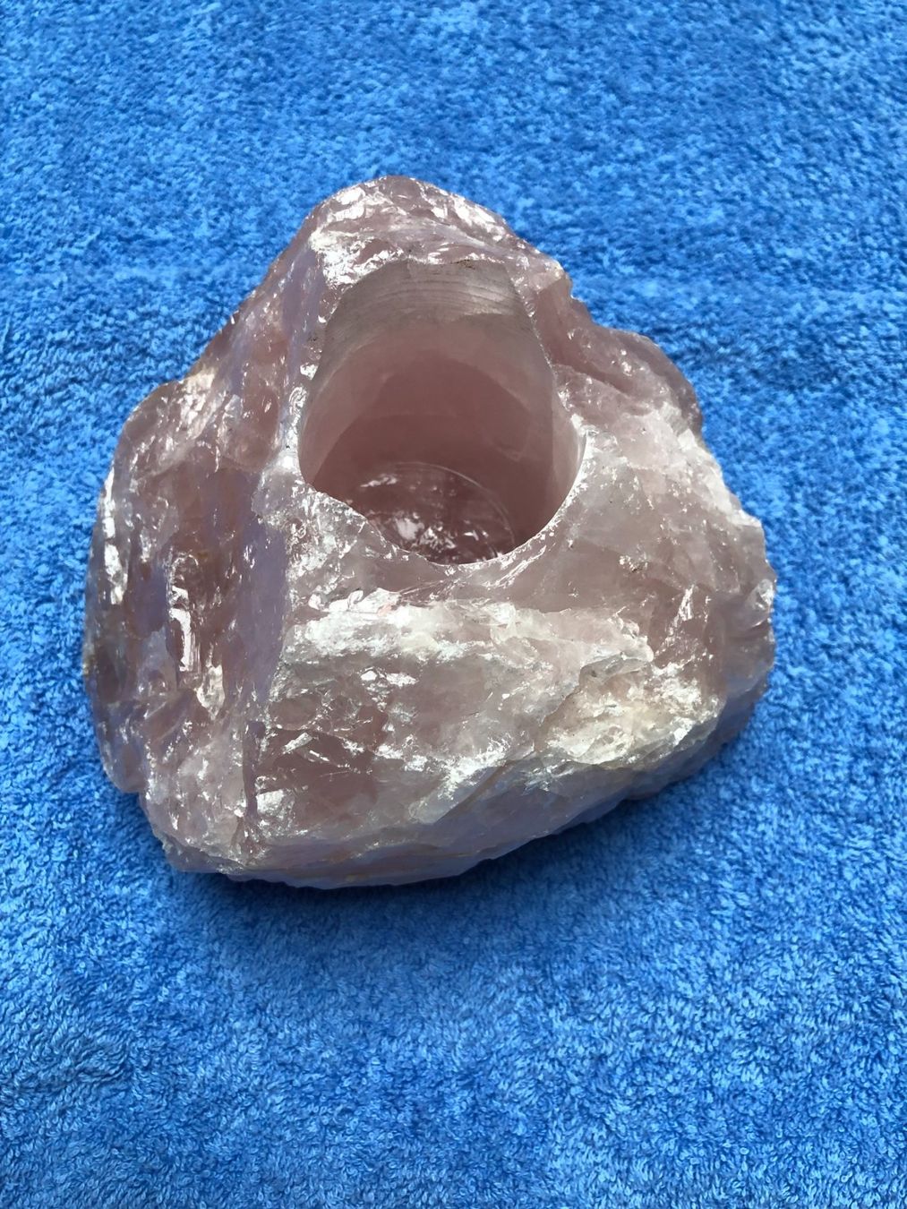 Mineralien & Heilsteine: Rosenquarz Windlicht, Madagaskar  **NEU** – Neu (gemäss Beschreibung) aus Siebnen von Trans-Am