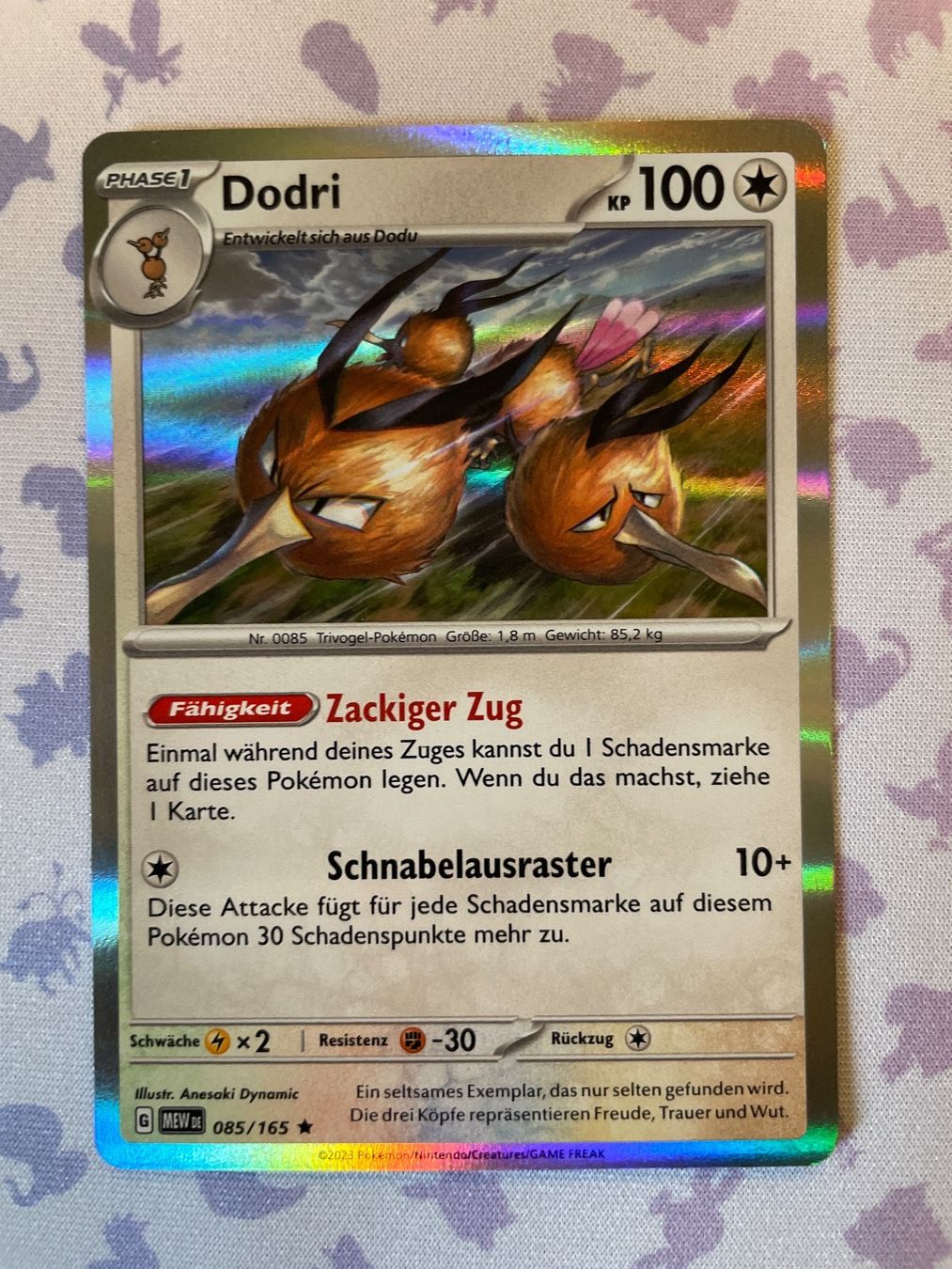 Pokémon Carte collezionabili: Dodri 085/165 Holo - Pokemon 151 DE – Nuovo (secondo la descrizione) da Gossau ZH venduto da Phelsuma01