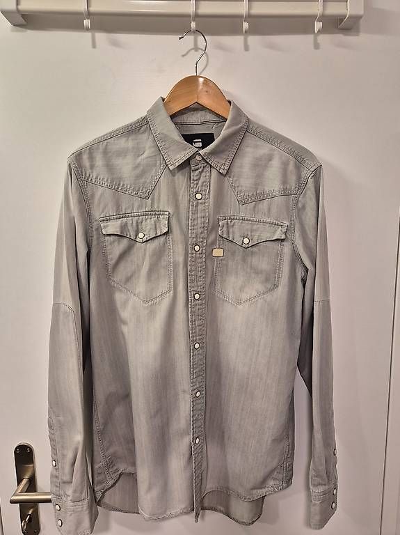 Camicie: G-Star RAW Denim Hemd Tacoma - Gr. M, hellgrau – Usato da Bassersdorf venduto da Kalina6