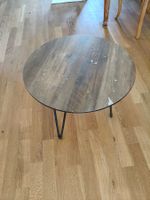 Runder Beistelltisch mit Metallbeinen Holzoptik gebraucht