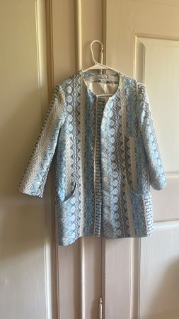 Veste à motif bleu et blanc taille M