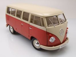 VW T1b Bus / Kombi 1960-1963 hellrot / beige  1:18 von Welly