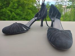 Escarpins salomés daim noir Kookaï T38