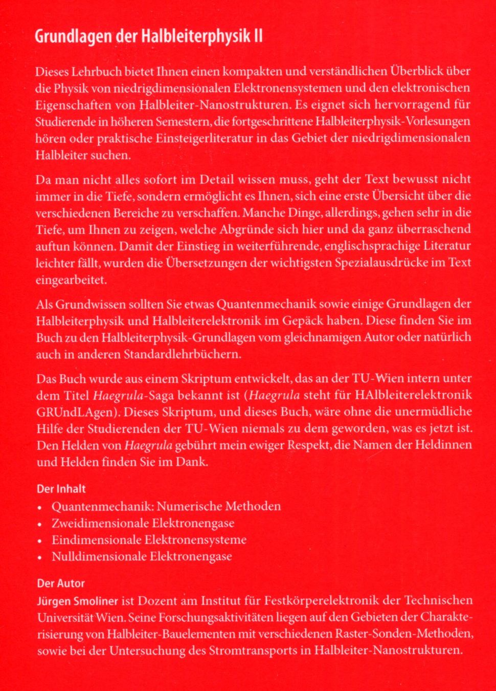 Livres: Grundlagen der Halbleiterphysik. – D'occasion à Aarau par Elmaar41 1