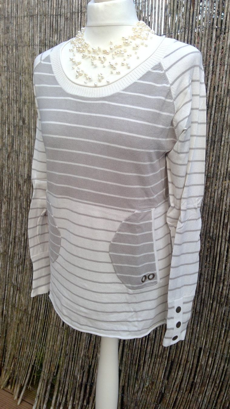 Maglioni & Felpe: Pullover rayé gris & blanc SPOT, taille M/L, NEUF – Nuovo e nell'imballaggio originale da Agiez venduto da chouchanelle 1