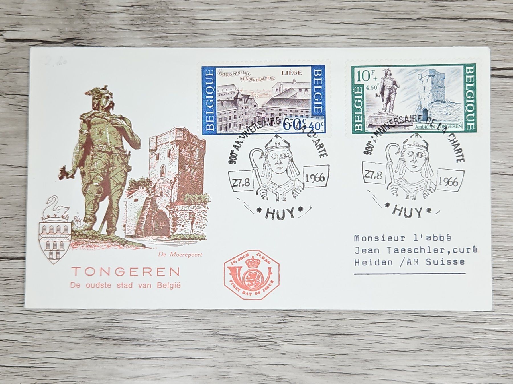 Tutti i francobolli: CL05 Enveloppe + Timbre Belgique 1966 – Usato da Cousset venduto da Patrick_Collections