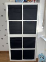 🖤 2x IKEA KALLAX 2x2 – inkl. 8 schwarzen Stoffboxen