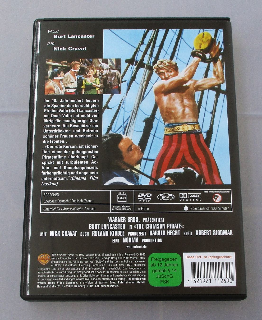 Tutti i DVDs: DER ROTE KORSAR - Burt Lancaster – Usato da Wattwil venduto da Muriel10 1