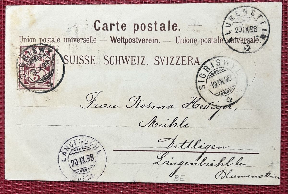 Cartoline postali: Gruss aus Sigriswil Litho  – Usato da Horw venduto da Tellbub 1