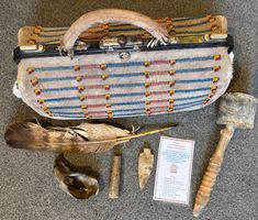 Alte Original Lakota Medizinmann Schamanen Tasche - Rarität!