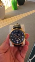 Herren Uhr CORNAVIN Chronograph Lederarmband Roségold