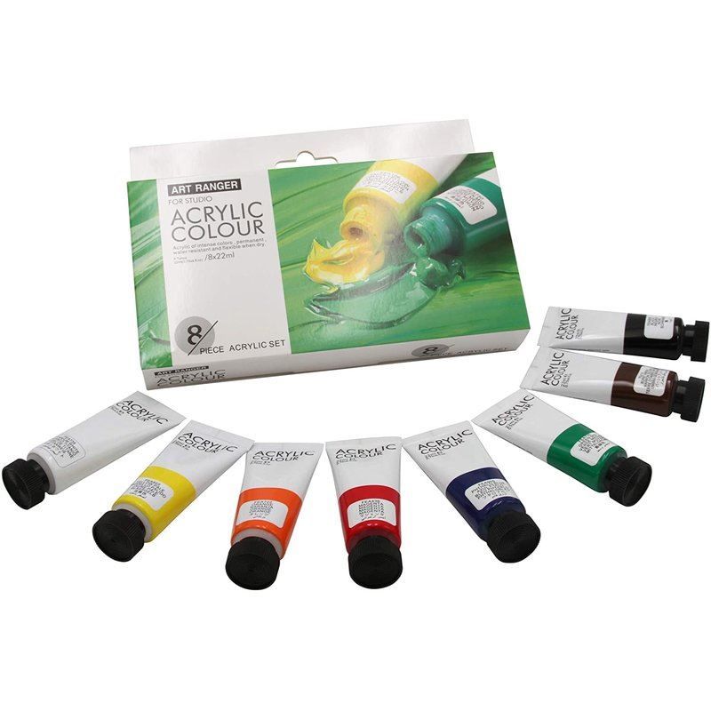 Colori: Acrylfarben 8x22 ml Grundfarben – Nuovo e nell'imballaggio originale da Escholzmatt venduto da crazyteam