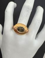 18 Karat Gold Ring (750 gest.) mit Turmalin UNIKAT um 1950