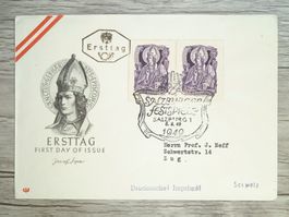 TR80 Enveloppe + Timbre Autriche 1949