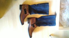 Damenstiefel 45 Leder leicht gefüttert