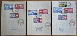 3 tolle Belege - Eishockey Weltmeisterschaft Basel 1939