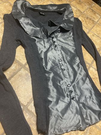 Chic cardigan di lana e seta-tg S/L-feste👌lusso