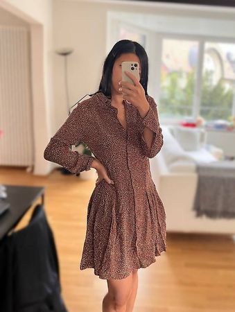 & other stories leopard dress size 42